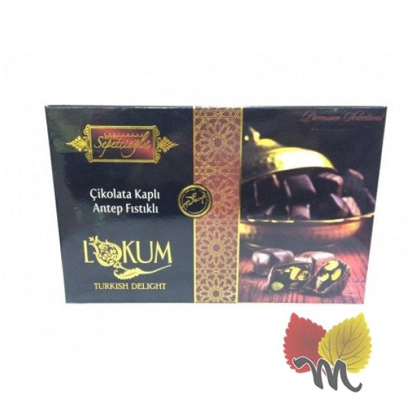 Chocolate Coated Turkish Delight With Pistachio (300Gr)