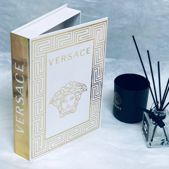 Decorative Box |  Versace Openable Decoratıve Book Box Whıte & Gold.