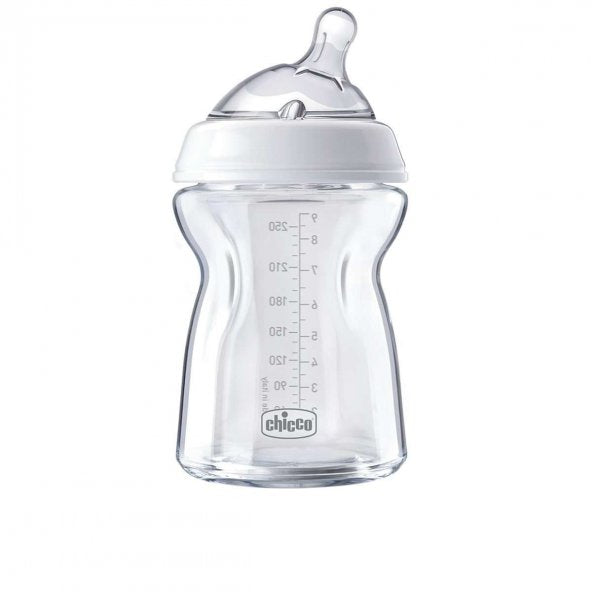 Feeding Bottle |  Chicco Natural Feeling Glass Bottle 250 Ml 0 Month+.