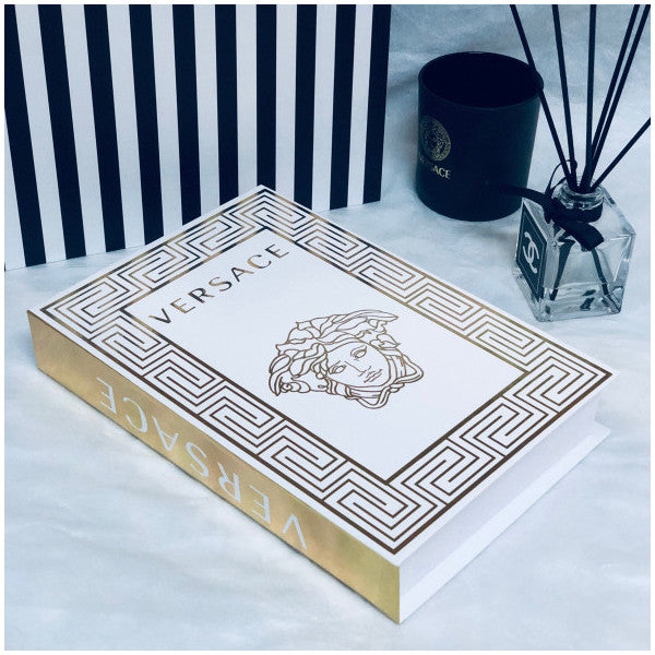 Decorative Box |  Versace Openable Decoratıve Book Box Whıte & Gold.