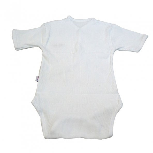 Snapsuit |  Sema Baby Half Sleeve Camisole Bodysuit (Body) - White 6-12 Months.