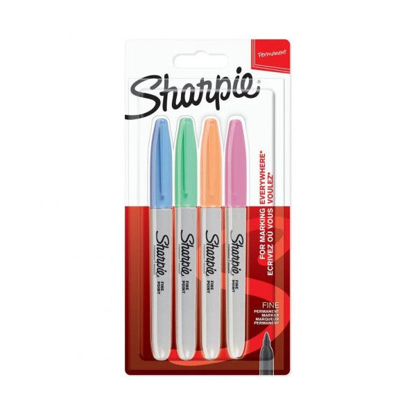 Sharpie Marker Permanent Fine Pastel Colors 4 Pcs 2065402