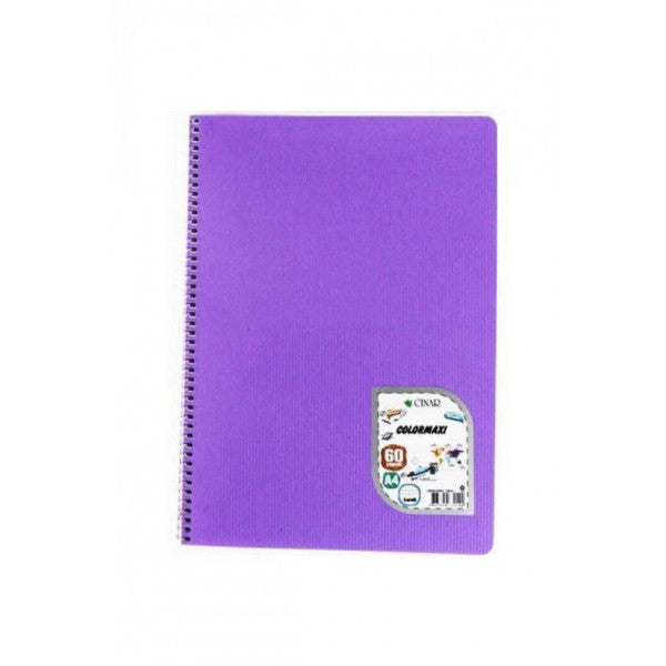 Çınar Colormaxi Spiral Notebook Plastic Cover Lined 60 Yp A4 60/1 73013