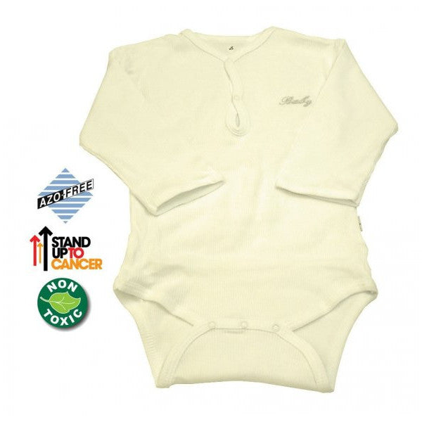 Snapsuit |  Sema Baby Long Sleeve Camisole Bodysuit (Body) - Ecru 6-12 Months.