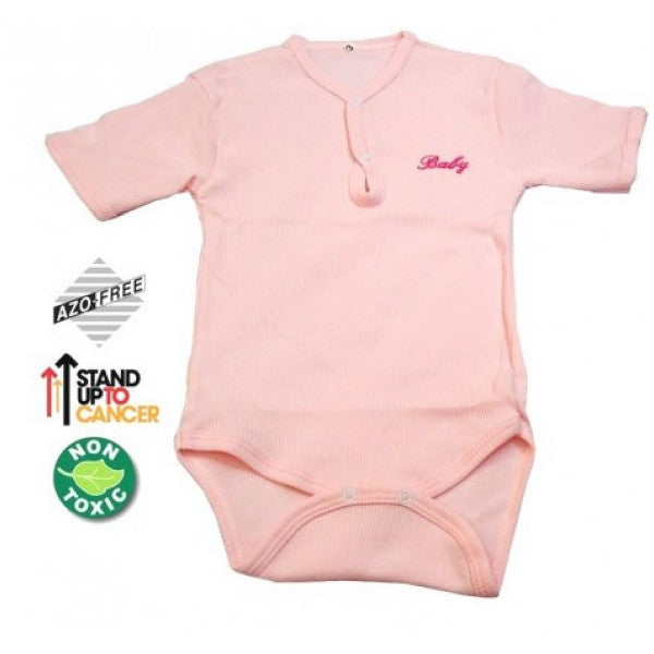 Snapsuit |  Sema Baby Half Sleeve Camisole Bodysuit (Body) - Pink 12-18 Months.