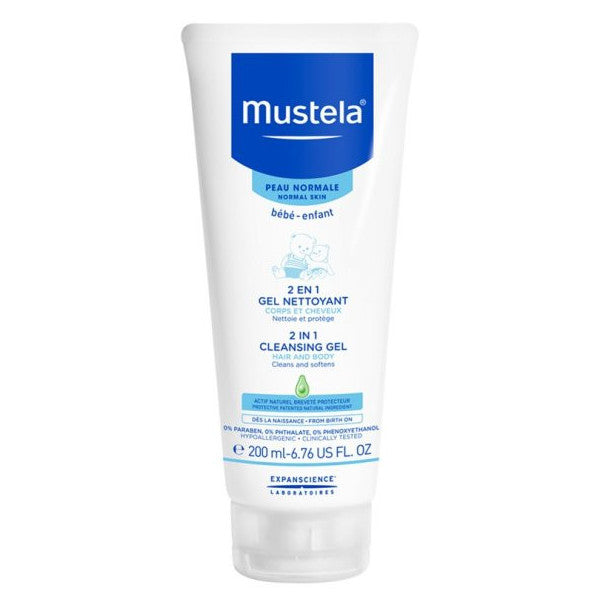 Mustela 2 In 1 Cleansing Gel 200 Ml (Hair And Body Shampoo)