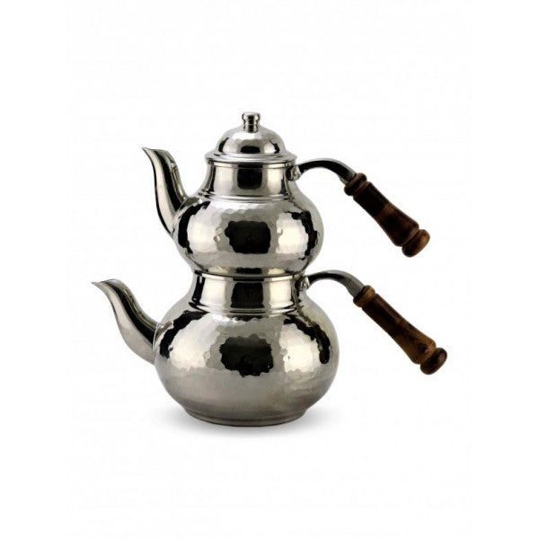 Morya Copper Turkish Tea Pots Teapot Set Warmer Coffee Teaware Kettle Infuser Vintage Kitchen Decor Handmade 2.4L