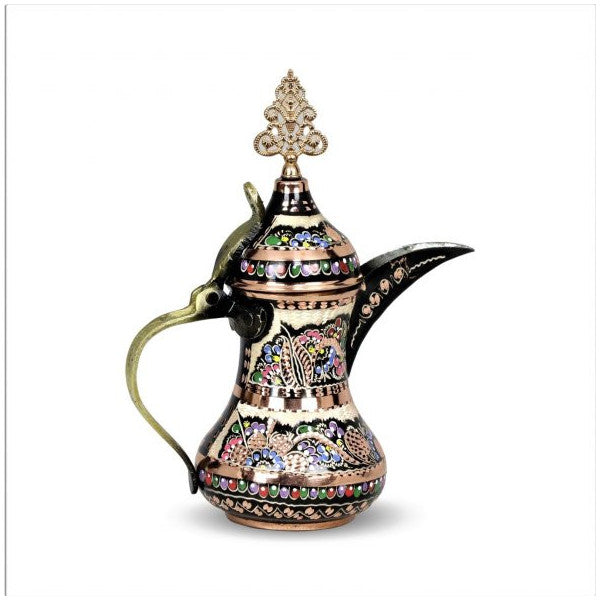 Morya Copper Turkish Tea Pots Teapot Set Warmer Coffee Teaware Kettle Infuser Vintage Kitchen Decor Handmade 700 Ml