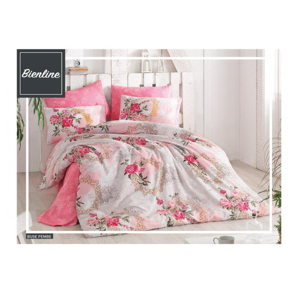 Komfort Home Single Ranforce Duvet Cover Set / Buse Pink