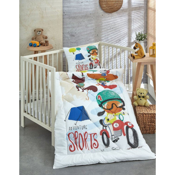 Komfort Home Ranforce Baby Quilt Set 100% Cotton / V7