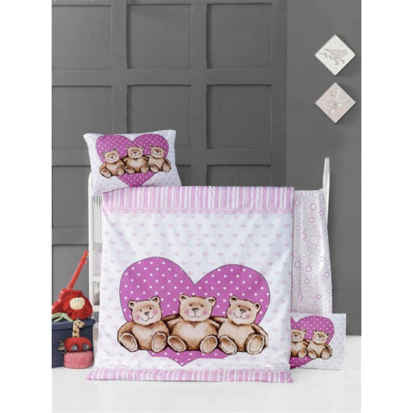Komfort Home Baby Duvet Cover Set 100% Cotton / Friend Bears