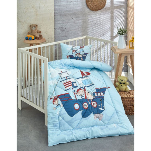 Komfort Home Ranforce Baby Quilt Set 100% Cotton / V4