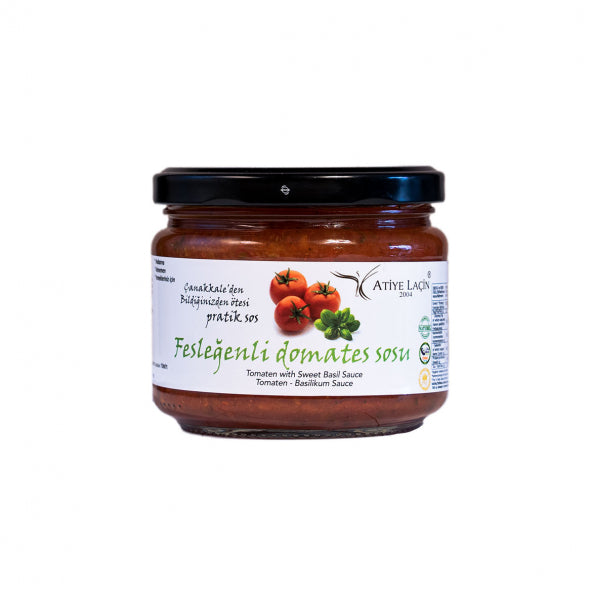 Special Sauce & Purees |  Atiye Laçin Basil Tomato Sauce 300 Gr.