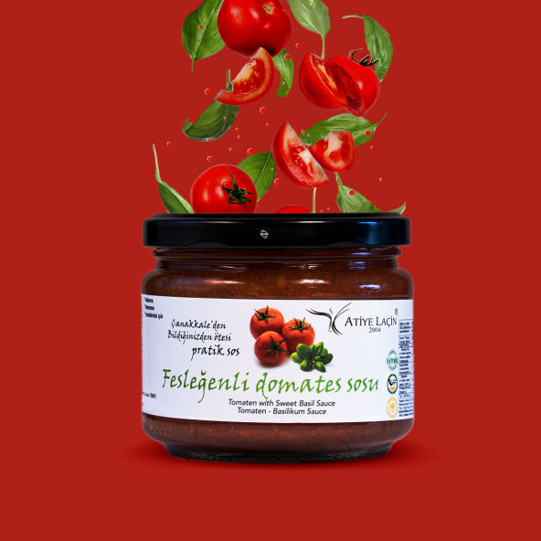 Special Sauce & Purees |  Atiye Laçin Basil Tomato Sauce 300 Gr.