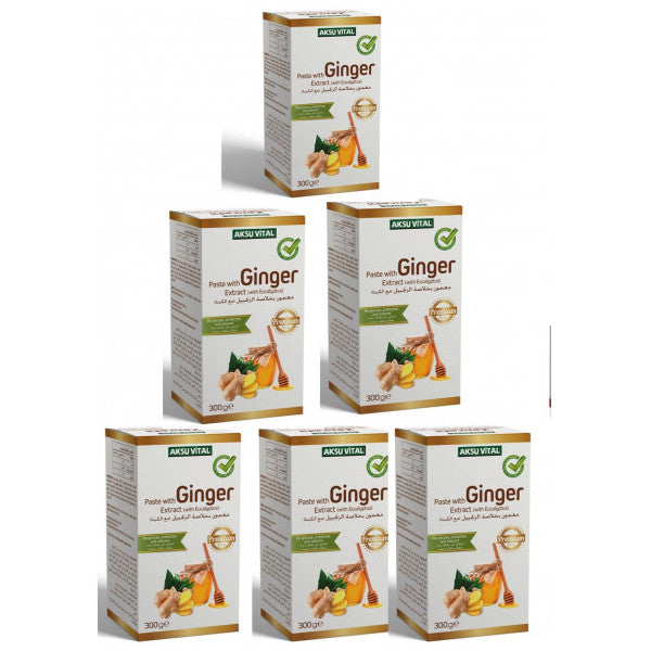 Aksu Vital Ginger Extract Added Honey Paste 300 Gr X 6 Pieces