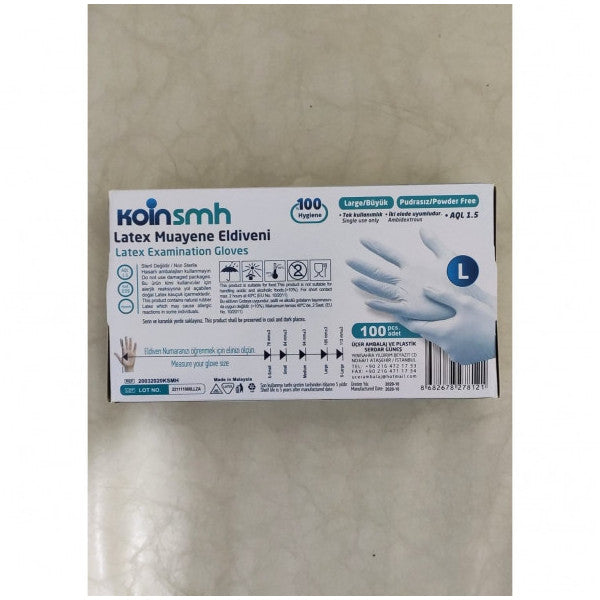 Supermarket |  Koinsmh Latex Examination Gloves Powder Free (L).