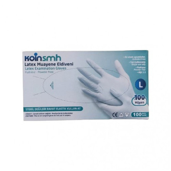 Supermarket |  Koinsmh Latex Examination Gloves Powder Free (L).