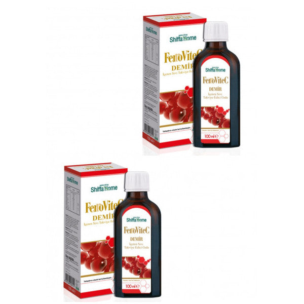 Shiffa Home  Ferrovitec Iron & Vitamin C Syrup 100 Ml X 2 Pieces