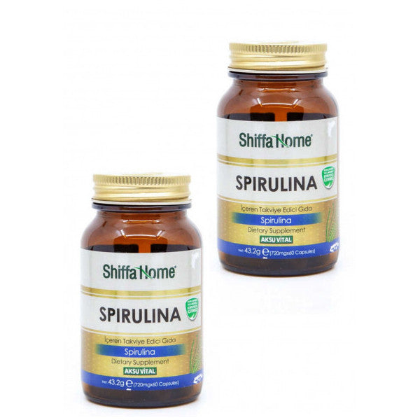 Shiffa Home Spirulina Capsules 720 Mg 60 Capsules X 2 Pieces