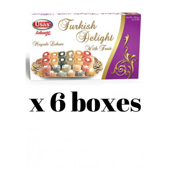 Fruit Flavored Turkish Delight 350 Gr X 6 Boxes