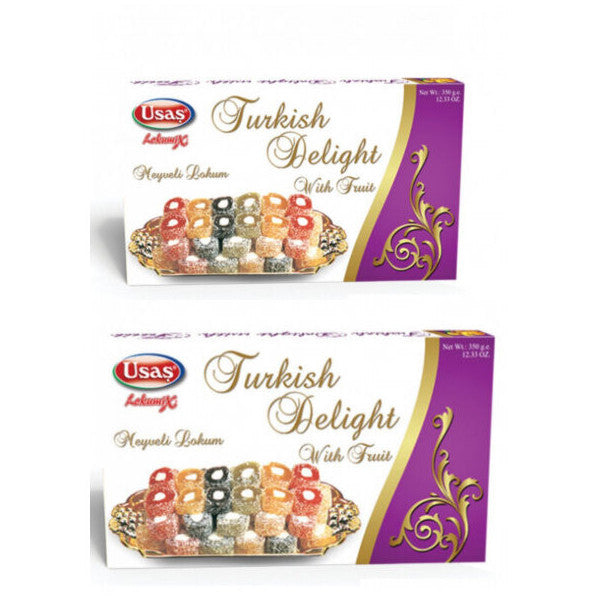 Fruit Flavored Turkish Delight 350 Gr X 2 Boxes