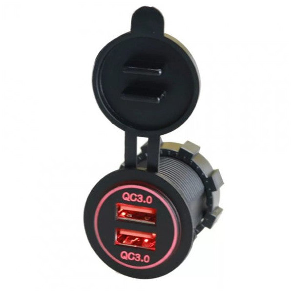 12-24 Volt For Vehicle/Boat/Motorcycle ( Quick ) Quick Charge Red Color