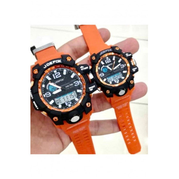 Joefox Digital Analog Orange Double Watch