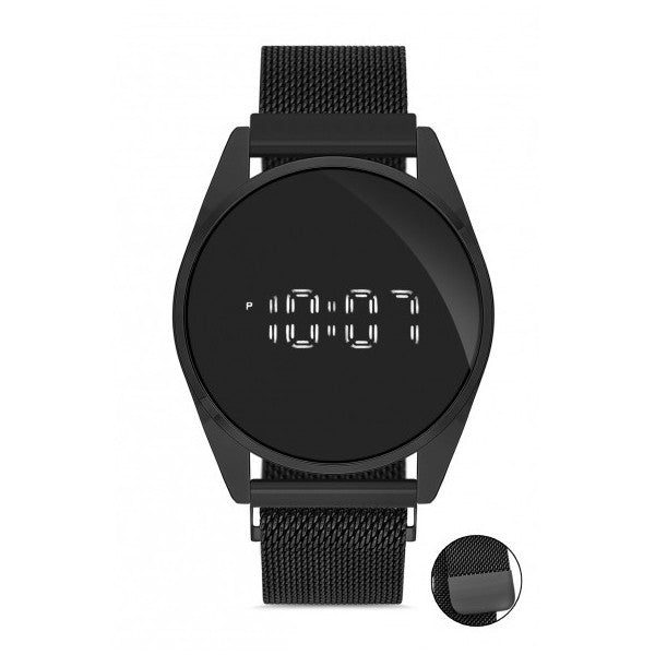 Desingshop Magnetic Mesh Band Digital Touch Unisex Watch Dsg5686