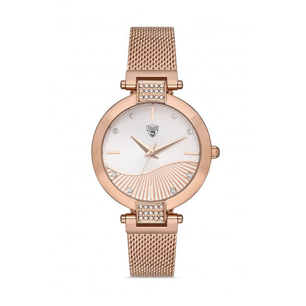 Tiger - Rose Gold Color Straw Women's Watch T-576-A