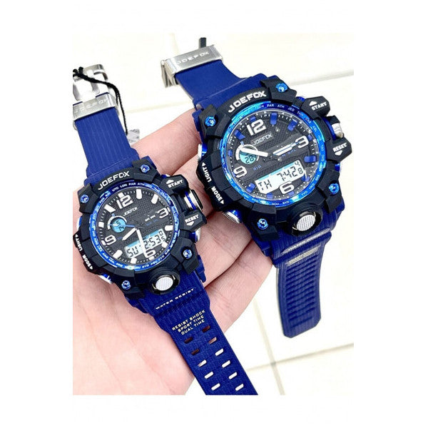 Joefox Digital Analog Couple Watches Silicone 2 Pcs