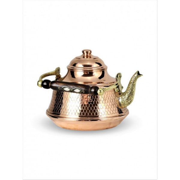 Morya Copper Turkish Tea Pots Teapot Set Warmer Coffee Teaware Kettle Infuser Vintage Kitchen Decor Handmade Big Size
