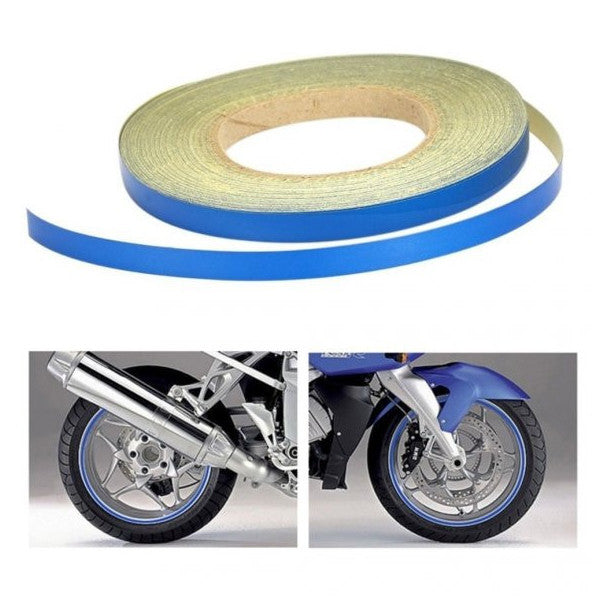 Blue Motorcycle Rim Strip