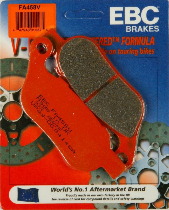 Ebc Fa458V 2008-2017 Harley-Davidson Dyna Fat Bob Fxdf Rear Brake Pad