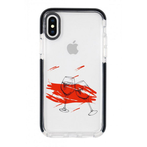 iPhone X Spilled Wine Candy Bumper Silicone Black Phone Case