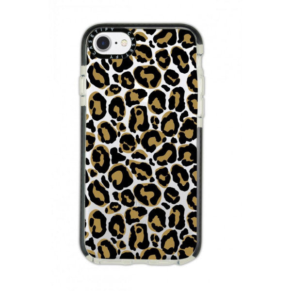 Iphone 6 Casetify Leopard Pattern Anti Shock Premium Silicone Black Edge Detailed Phone Case