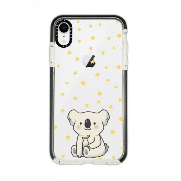 iPhone XR Casetify Koala Patterned Anti Shock Premium Silicone Phone Case with Black Edge Detail