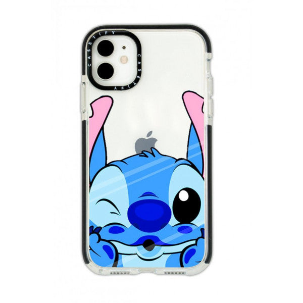 İphone 11 Casetify Stitch Patterned Anti Shock Premium Silicone Phone Case With Black Edge Detail