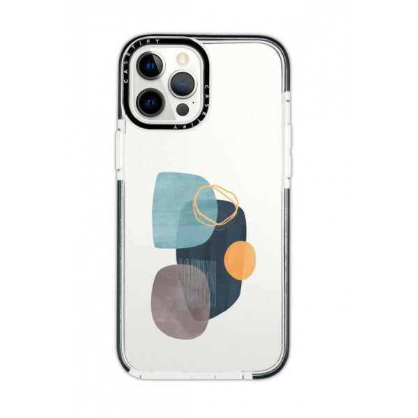 İphone 12 Pro Max Casetify Wall Art Patterned Anti Shock Premium Silicone Phone Case With Black Edge Detail
