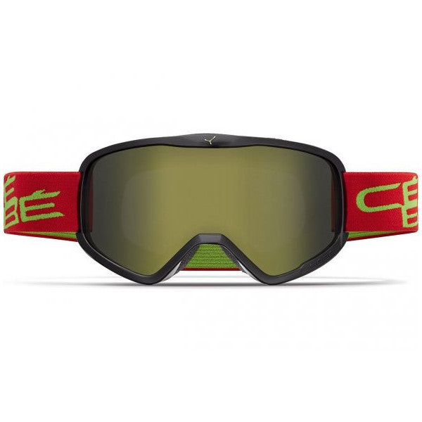 Cebe Razor L Matte Black Red Lime Dark Gray Flash Gold Cat.3 Ski Goggles