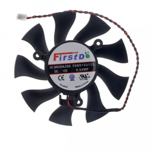 Graphics Video Card Fan 75Mm Dc 12V 0.5A 2-Pin Cooling Fan Brushless Fan Graphics Card