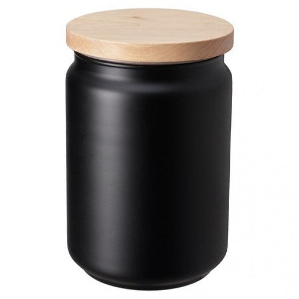 Ikea Eklatera Jar with Lid Black 1 Lt