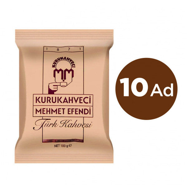 Kurukahveci Mehmet Efendi 100 Gr 10 Pack Turkish Coffee