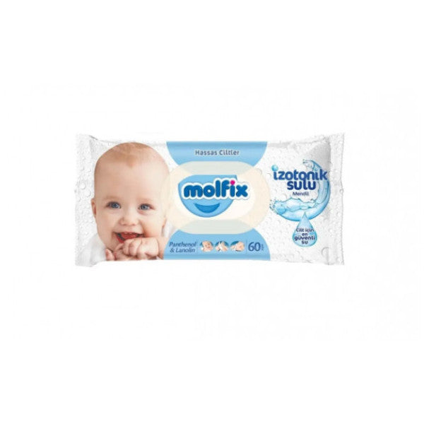 Isotonic Aqueous Wipes Newborn 60 Sheets