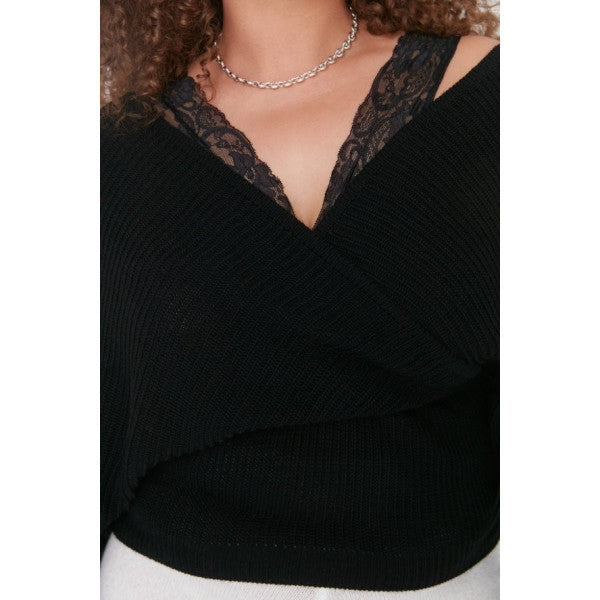 Trendyol Curve Lace Detailed Knitwear Sweater Tbbaw23An00041