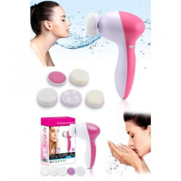5 İn 1 Battery Face Cleaning, Massage And Peeling Brush Set