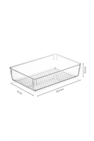 (10 قطع) منظم خزانة طاولة بأدراج معيارية منظم متعدد الأغراض من الأكريليك | منظم شفاف 22.5×15 سم