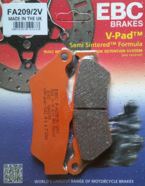 Ebc Fa209/2V 2017-2022 Bmw F 750 Gs Front Brake Pad Semi Sintered Pad