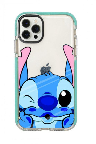 Iphone 12 Pro Stitch Pattern Candy Bumper Silicone Phone Case