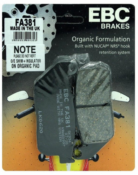 Ebc Fa381 2010-2013 Harley-Davidson Sportster Forty-Eight Front Brake Pads