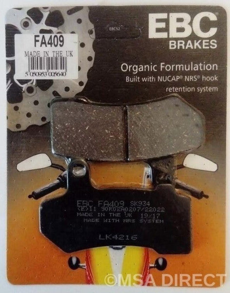 Ebc Fa409 2008-2022 Harley-Davidson Cvo Road King Front Brake Pads